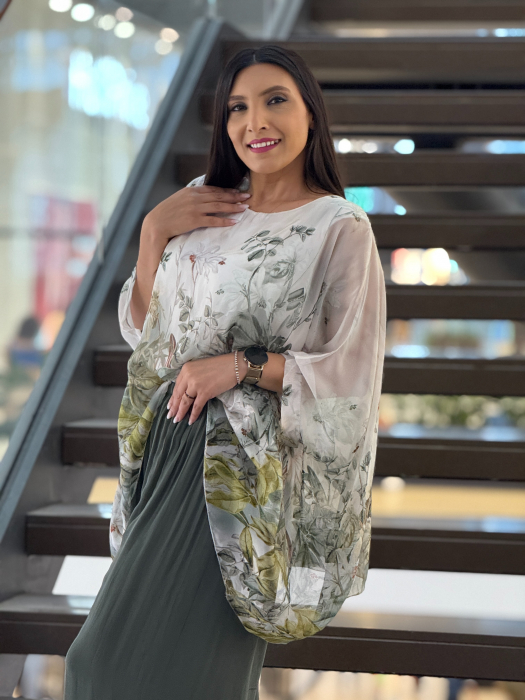 Bluza din matase cu imprimeu floral [3]