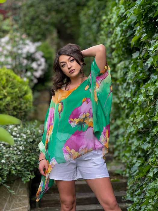 Bluza din matase cu imprimeu floral [2]