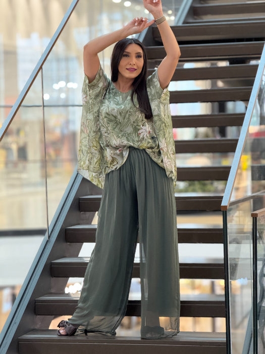 Bluza din matase cu imprimeu floral [4]