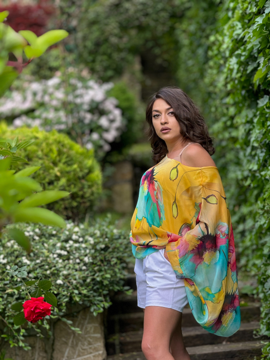 Bluza din matase cu imprimeu floral [2]