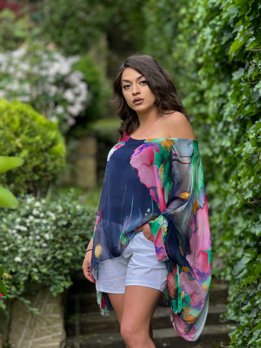 Bluza din matase cu imprimeu floral [1]