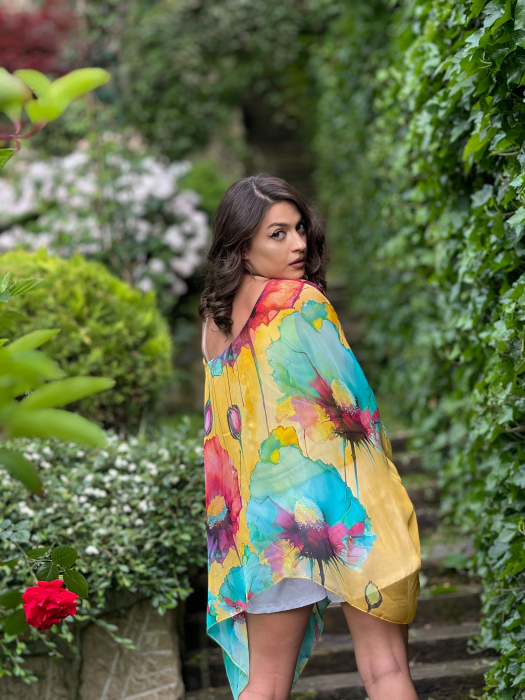 Bluza din matase cu imprimeu floral [4]