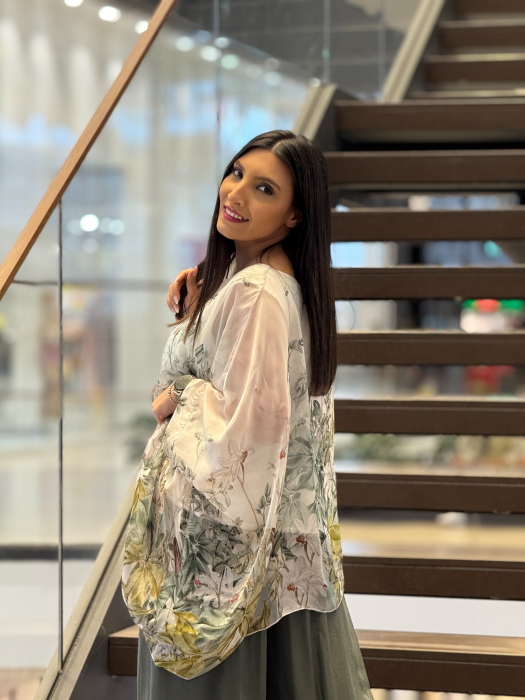 Bluza din matase cu imprimeu floral [7]