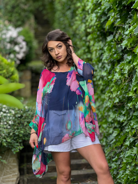 Bluza din matase cu imprimeu floral [2]
