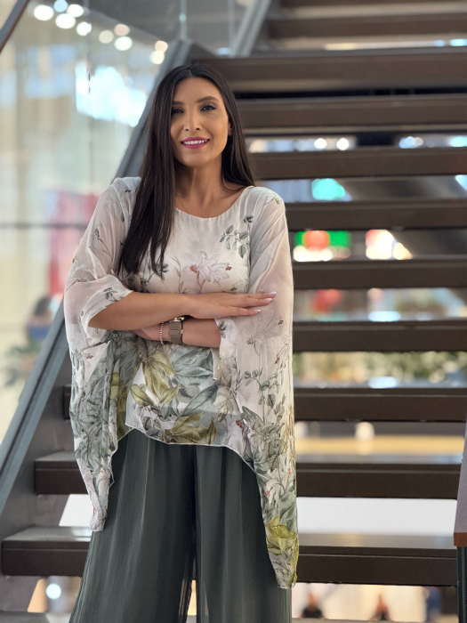 Bluza din matase cu imprimeu floral [2]