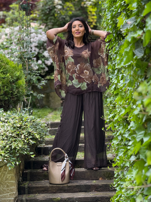 Bluza din matase cu print floral [6]