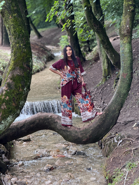 Bluza din vascoza 100% cu imprimeu [5]