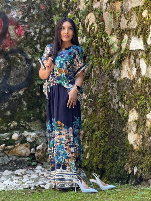 Bluza din vascoza 100% cu imprimeu [3]