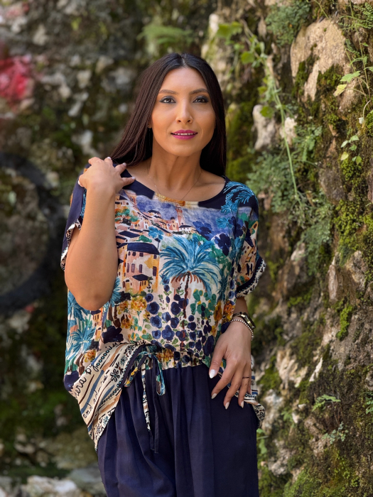 Bluza din vascoza 100% cu imprimeu [2]