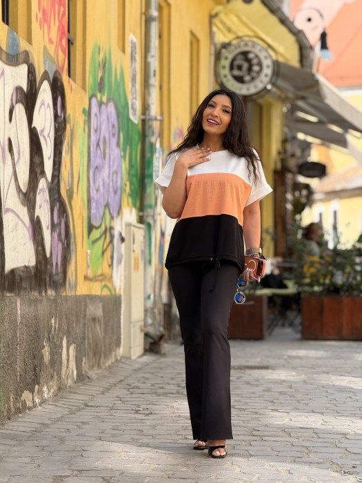 Bluza din vascoza cu dungi si pietricele [6]