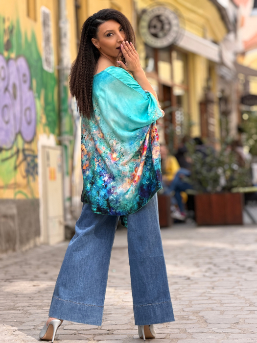 Bluza din vascoza cu imprimeu picasso [4]