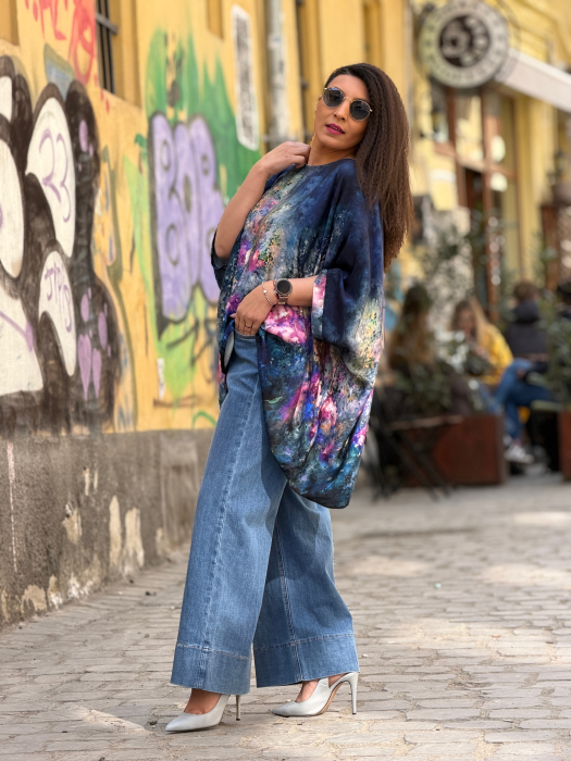 Bluza din vascoza cu imprimeu picasso [4]