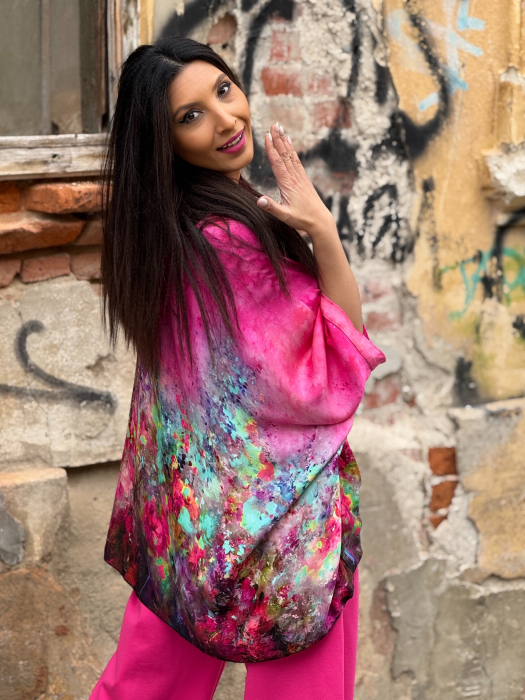 Bluza din vascoza cu imprimeu picasso [5]