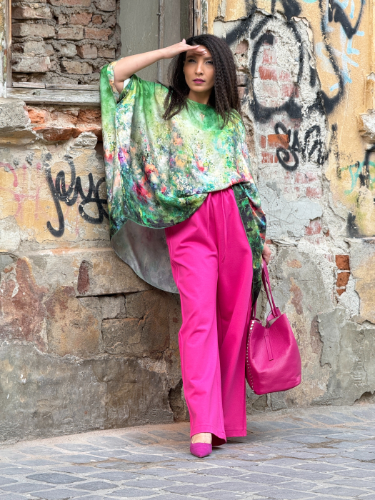 Bluza din vascoza cu imprimeu picasso [2]