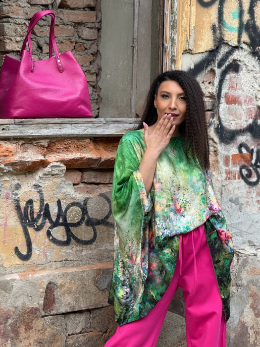 Bluza din vascoza cu imprimeu picasso [7]