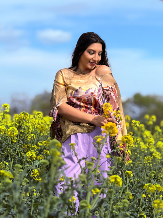 Bluza din vascoza cu print Venetia [4]