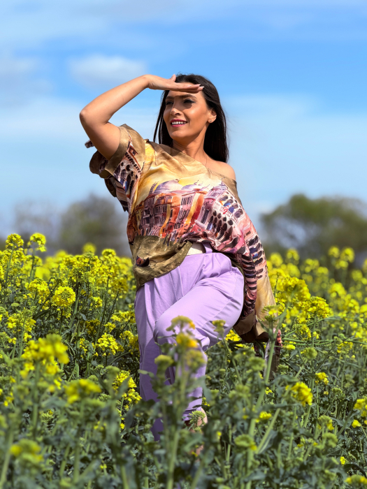 Bluza din vascoza cu print Venetia [3]