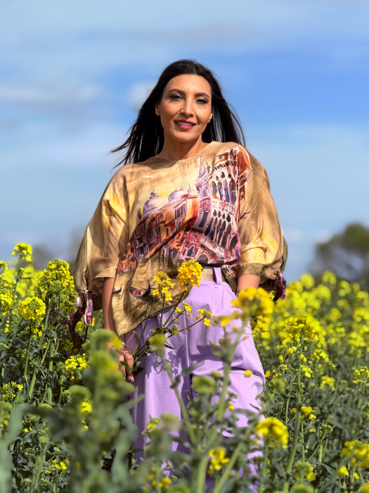 Bluza din vascoza cu print Venetia [2]