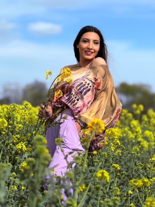 Bluza din vascoza cu print Venetia [6]