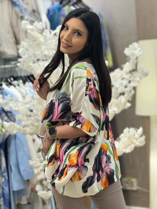 Bluza florala cu irisi multicolori [4]