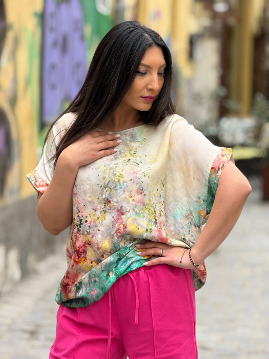 Bluza lejera cu print picasso [4]