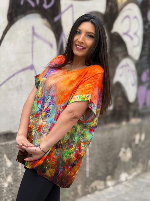 Bluza lejera cu print picasso [2]