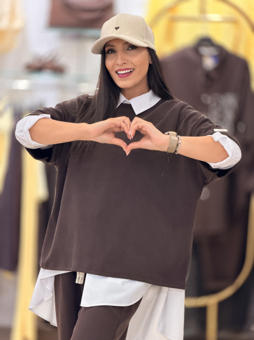 Bluza maro oversize [2]