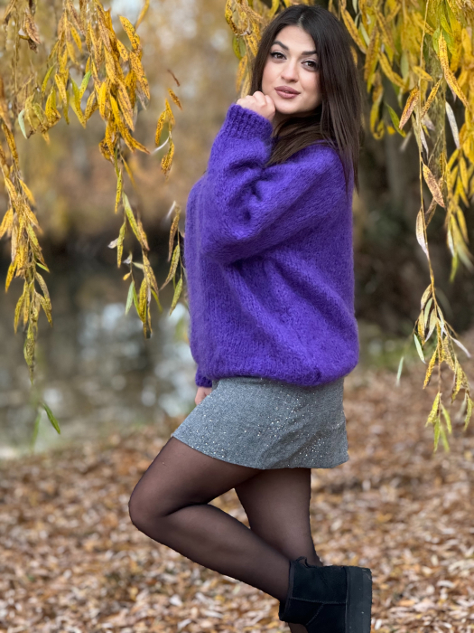 Bluza mov din mohair [2]