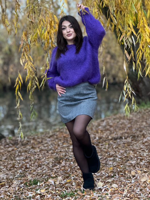 Bluza mov din mohair [3]