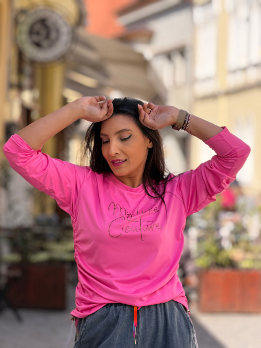 Bluza my luxe cu floare la maneca [3]