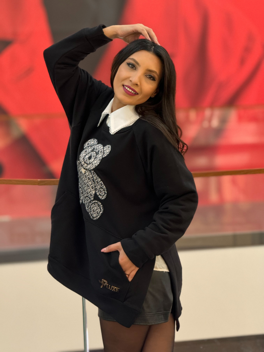 Bluza my luxe cu imprimeu ursulet [3]