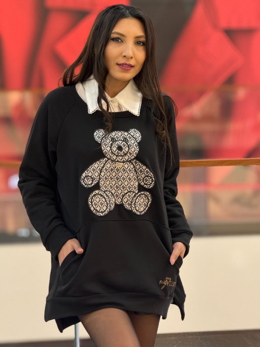 Bluza my luxe cu imprimeu ursulet [4]
