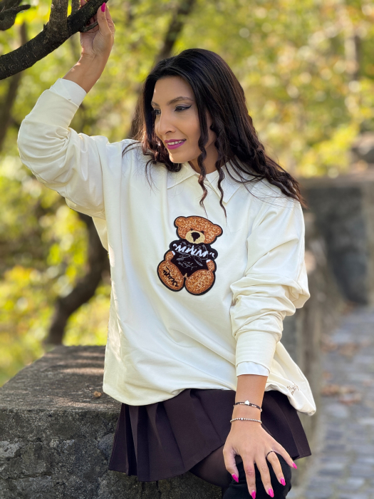 Bluza my luxe cu imprimeu ursulet [2]