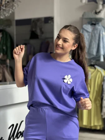 Bluza simpla mov din vascoza [2]