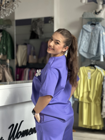 Bluza simpla mov din vascoza [3]