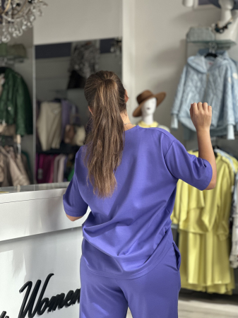 Bluza simpla mov din vascoza [4]