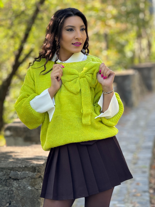 Bluza tricotata cu funda aplicata [5]