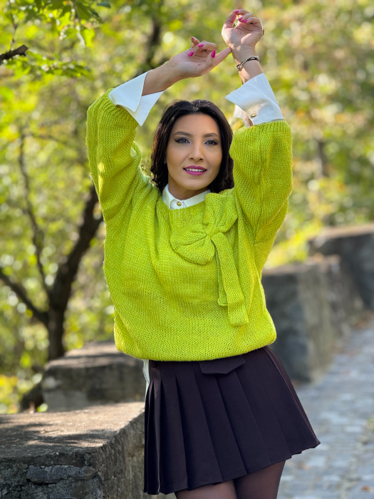 Bluza tricotata cu funda aplicata [2]