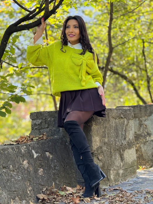 Bluza tricotata cu funda aplicata [3]