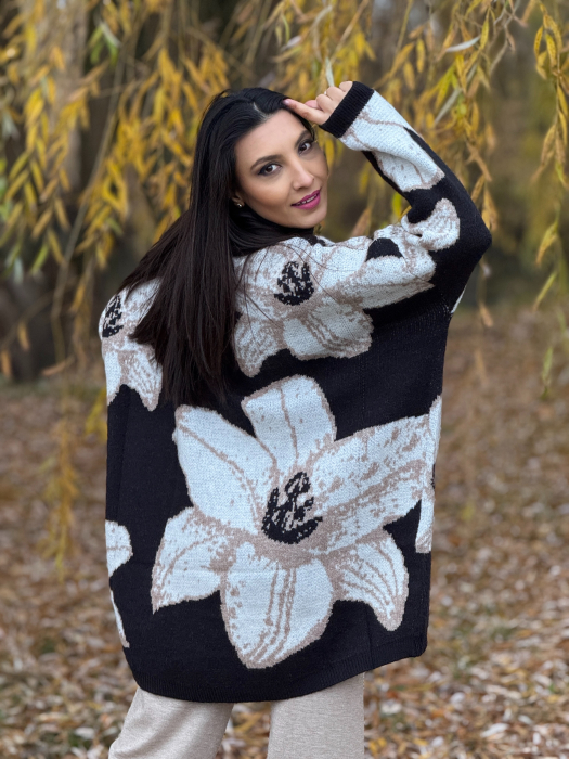 Bluza tricotata cu imprimeu floral [3]