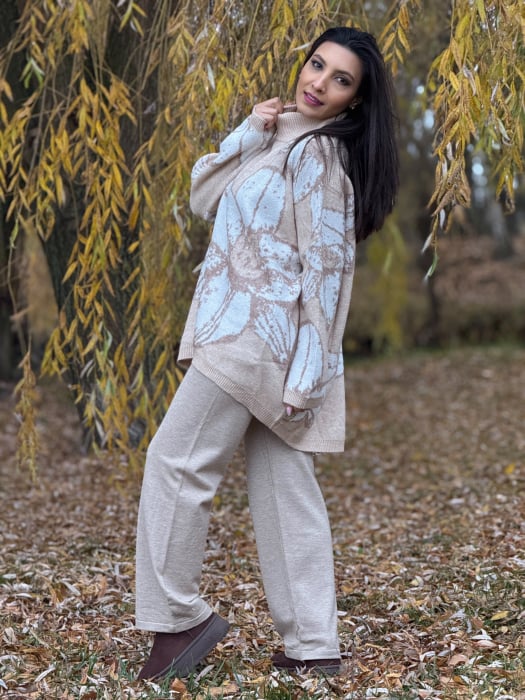 Bluza tricotata cu imprimeu floral [4]