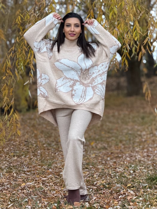 Bluza tricotata cu imprimeu floral [6]