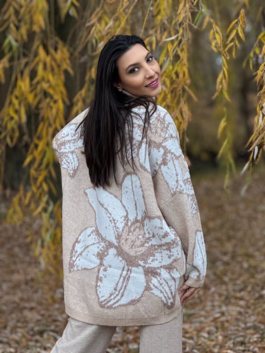 Bluza tricotata cu imprimeu floral [3]