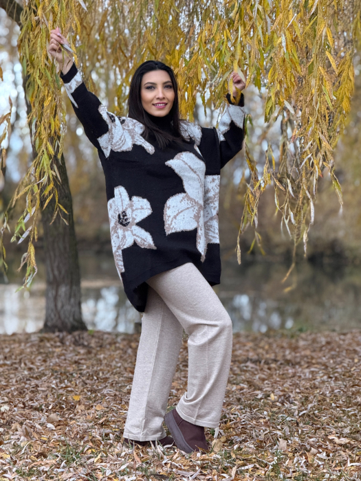 Bluza tricotata cu imprimeu floral [5]
