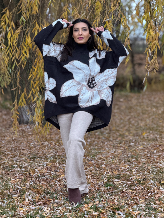 Bluza tricotata cu imprimeu floral [1]
