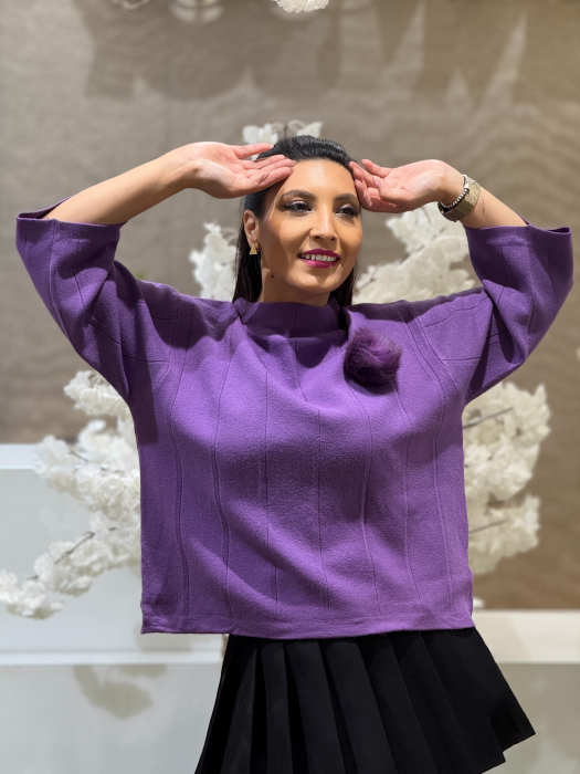 Bluza tricotata pe gat [3]