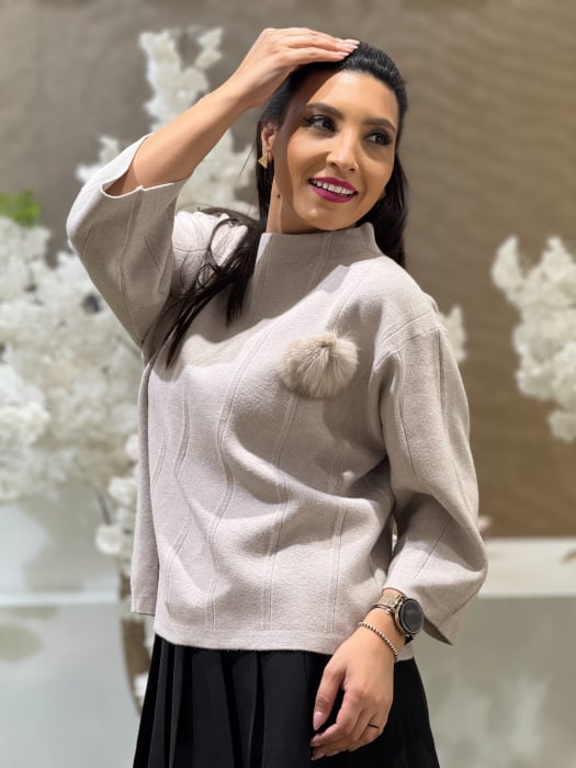 Bluza tricotata pe gat [3]