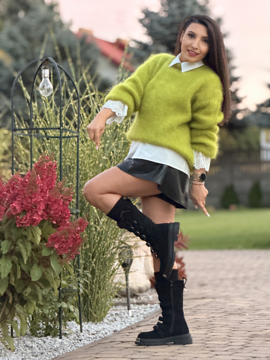 Bluza verde din mohair [6]