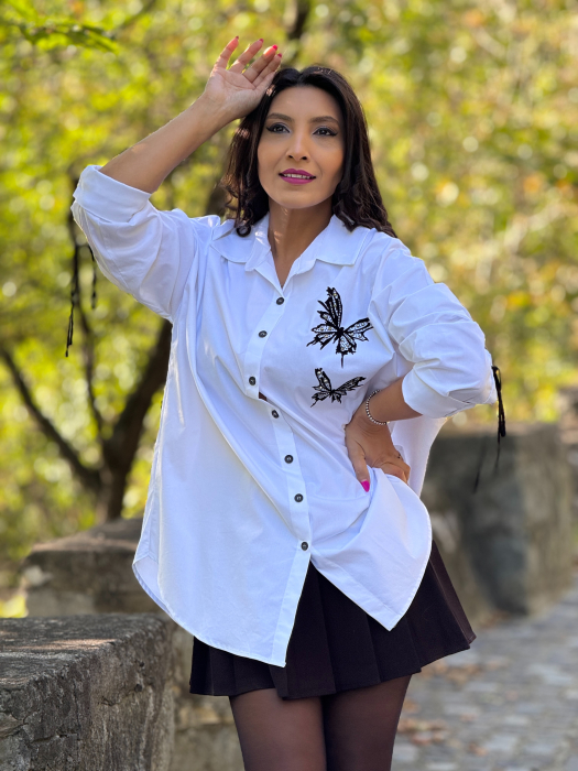 Rochie cu dungi bej [2]