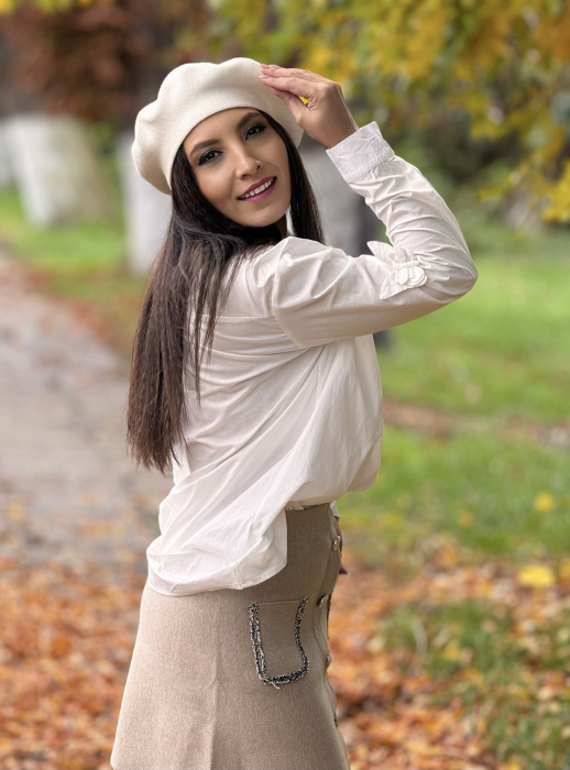 Camasa alba cu fluturi aplicati [2]